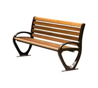 Banco de jardín para patio al aire libre, banco de parque clásico con respaldo y reposabrazos, diseño para todo tipo de clima, capacidad de peso de 800 libras para parques, jardines y patios