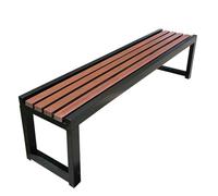 Banco de jardín para patio al aire libre, capacidad de 350 kg, resistente a la intemperie, muebles de jardín a prueba de sol y lluvia, decoración de parque, 100 x 40 x 45 cm, madera carbonizada