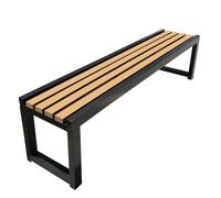 Banco de jardín para patio al aire libre, capacidad de peso de 350 kg, resistente a la intemperie, muebles de jardín resistentes al sol y a la lluvia, decoración de parque, banco de madera de 120 x 40