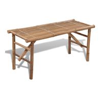 Banco de jardín plegable bambú 118 cm