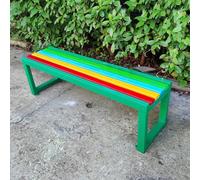 Banco de jardín resistente a la intemperie para exteriores, capacidad de 500 kg, asiento de comedor para patio, parque, césped, patio, escuela, 100 cm de largo, elegante y