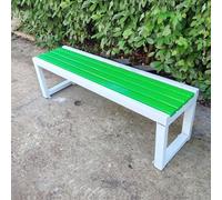 Banco de jardín resistente a la intemperie, resistente a la intemperie, capacidad de 500 kg, elegante asiento de patio para parque, césped, escuela, comedor, 100 cm