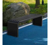 Banco de jardín resistente con marco de metal fundido de 59 pulgadas, muebles de patio negro para césped, parque, terraza, porche, marco de acero duradero para mayor comodidad y estilo