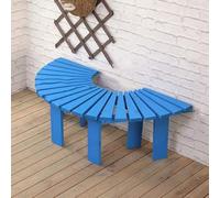 Banco de jardín semicircular de madera maciza, muebles de patio al aire libre para terraza y balcón, taburete curvado anticorrosión, asiento de jardín relajante para parques y exteriores