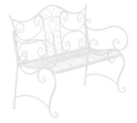 Banco de jardín tara metal blanco 47x113x89 cm
