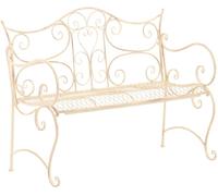 Banco de jardín tara metal crema antiguo 47x113x89 cm