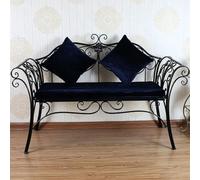Banco de jardín vintage for 2, compacto for balcón, terraza y jardín | Banco de hierro forjado for parejas y familias, ideal for espacios exteriores pequeños(Black)