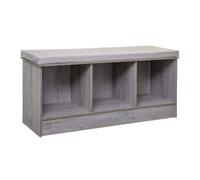 Banco de madera 3 compartimentos conglomerado color gris