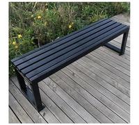 Banco de madera duradero resistente a la intemperie, asiento de listones resistente de 2 a 3 plazas, perfecto para jardín, patio, porche, patio, césped, terraza, junto a la piscina
