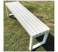 Banco de madera duradero resistente a la intemperie, asiento de listones resistente de 2 a 3 plazas, perfecto para jardín, patio, porche, patio, césped, terraza, junto a la piscina