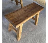 Banco de madera maciza, asiento rústico para interiores y exteriores para comedor, entrada, sala de estar, dormitorio, cocina, patio, porche