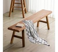 Banco de madera maciza, comedor rústico y asiento de entrada para interiores y exteriores, diseño de madera natural asiática, perfecto para pasillo o dormitorio