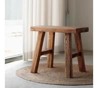 Banco de madera maciza, comedor rústico y asiento de entrada para uso en interiores y exteriores