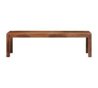 Banco de madera maciza de acacia de 160 cm | Banco de madera de acacia de 160 cm, para interiores y exteriores, patas de madera, fácil de limpiar