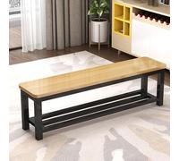 Banco de madera para asientos de entrada, versátil para uso en interiores y exteriores en cocina, sala de estar, dormitorio y vestíbulo