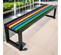 Banco de madera para exteriores sin reposabrazos, banco de jardín de 80/100/120/150 cm, asiento pequeño de patio para 2-3 personas, banco de flores, balcón y terraza, banco relajante para jardín y