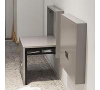 Banco De Madera para Pared, Plegable, para Cambiarse De Zapatos, Ideal para La Entrada O El Pasillo. Silla Plegable Invisible Que Ahorra Espacio Y Tiene Una Capacidad De Carga De 150 Kg (330 E