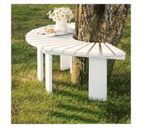 Banco de madera semicircular para árbol para exteriores, para jardín, patio, porche y césped, perfecto para relajación y decoración (color 1)