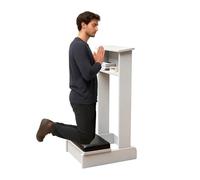 Banco De Meditación 51x42x84cm Silla De Oración For Leer La Biblia Resistente Banco De Oración con Cojín Taburete De Meditación para Arrodillarse Meditación Más Profunda Y Más Larga(White)