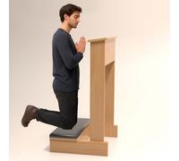 Banco De Meditación 51x42x84cm Silla De Oración For Leer La Biblia Resistente Banco De Oración con Cojín Taburete De Meditación para Arrodillarse Meditación Más Profunda Y Más Larga(Wood)