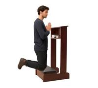 Banco De Meditación 51x42x84cm Silla De Oración For Leer La Biblia Resistente Banco De Oración con Cojín Taburete De Meditación para Arrodillarse Meditación Más Profunda Y Más Larga(Brown)