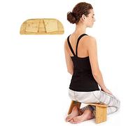 Banco de meditación de bambú, Taburete portátil para arrodillarse, Patas Desmontables o Patas Plegables con bisagras, diseño ergonómico Original