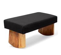 Banco de meditación, madera de acacia, color negro