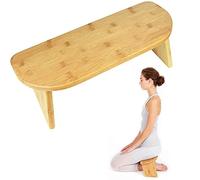 Banco de meditación, Taburete ergonómico de bambú Zen, Banco de yoga macizo, Ceremonia del té, Seiza, Meditación profunda