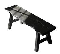 Banco de mesa de comedor de madera maciza, estilo rústico estrecho para cocina y final de cama, fácil montaje para uso en interiores y exteriores