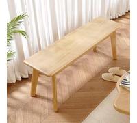 Banco de mesa de madera para comedor, uso en interiores y exteriores para patio, parque, porche y césped, banco de entrada al final de la cama, banco de comedor de patio