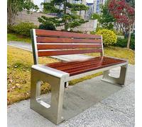 Banco de metal al aire libre para balcón, respaldo de acero inoxidable, capacidad de carga de 400 kg, perfecto para jardín, patio, parque, terraza, 150 cm de largo