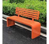 Banco de metal duradero de 59 pulgadas para exteriores con respaldo, asiento de acero resistente para patio, jardín, porche y balcón, muebles elegantes y cómodos para relajarse en el césped y el patio