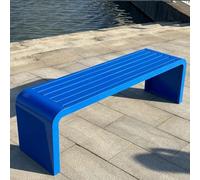 Banco de metal duradero para exteriores, asiento de jardín resistente a la intemperie, muebles de patio resistentes y cómodos para patio trasero y relajación en el parque, ideal para espacios al aire