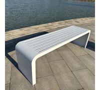 Banco de metal duradero y resistente a la intemperie, elegante asiento de jardín para patio, porche y parque, muebles resistentes, cómodos y elegantes para jardines y espacios al aire libre, perfecto