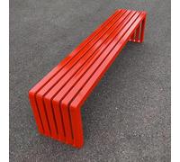 Banco de metal para exteriores, sin respaldo, para patio, balcón y picnic, asiento al aire libre, 100 cm, no necesita montaje, perfecto para relajarse en el patio trasero