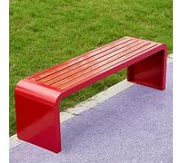 Banco de metal para todo tipo de clima, diseño Art Deco, alta capacidad de carga para uso en exteriores e interiores en el parque, patio, picnic, patio, porche, terraza y entrada