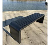 Banco de metal resistente a la intemperie, asiento de jardín resistente para patio, patio trasero y parque, muebles duraderos para jardines y patios elegantes asientos al aire libre