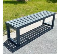 Banco de metal resistente a la intemperie para exteriores, capacidad de 800 libras para jardín, parque, patio y patio, ideal para escuelas, espacios públicos y uso comercial