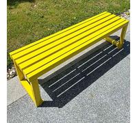 Banco de metal resistente a la intemperie para exteriores, soporta 800 libras para jardín, parque, patio, escuelas y espacios públicos y diseño elegante