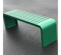 Banco de metal sin respaldo para exteriores, solución duradera para todo tipo de clima para asientos de jardín y patio