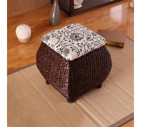 Banco de mimbre para exteriores con tapa reversible, asiento otomano de 40 x 40 x 40 cm, ideal para sala de estar, dormitorio, reposapiés y ctal Sto Solut.