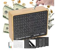 Banco De Monedas De Madera Rústico - De Efectivo Vintage, Cerdo De Madera Portátil, Ahorro Manual Bóveda | Coleccionista De Fondos Seguros, Ahorro De Regalo De Boda Saver para Vacaciones