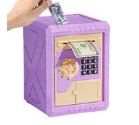 Banco de monedas electrónicas, banco de dinero electrónico | Banco de monedas ATM,Juguetes para ahorrar dinero, huchas seguras para 4 a 10 años, por código de palabra
