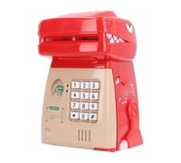 Banco de Monedas Electrónicas, Función de Música de ABS Duradera de Gran Capacidad Contraseña Boys Bank Bank for Decoration (Rojo)