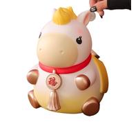 Banco de monedas para niños - decorativa en forma de caballo, estatua y contenedor, hucha para monedas decoración del hogar, para niñas en Navidad, cumpleaños y Pascua