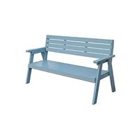 Banco de Muebles de Jardín Silla de ocio de madera maciza for balcón, silla trasera azul for jardín al aire libre, jardín de Villa, tienda de flores for tres personas, Banco de calle de campo Banco al