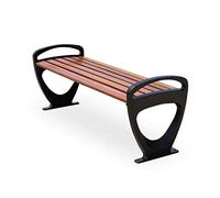 Banco de Muebles de Jardín Silla de parque de madera maciza for jardín al aire libre, banco de rejilla de piña comercial for exteriores, asiento trasero de ocio de aluminio fundido Pastoral al aire li
