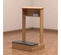 Banco de oración de madera con tapete cómodo, ideal para meditación y oraciones de iglesia