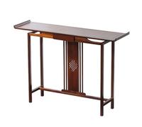 Banco de oración de madera maciza, diseño de panel trasero, altar budista de meditación, mesa de entrada compacta para prácticas espirituales