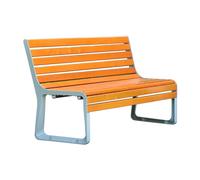Banco de parque al aire libre para 2-3 adultos, asiento de madera y metal para todo tipo de clima, para porche, patio, terraza, entrada o patio trasero